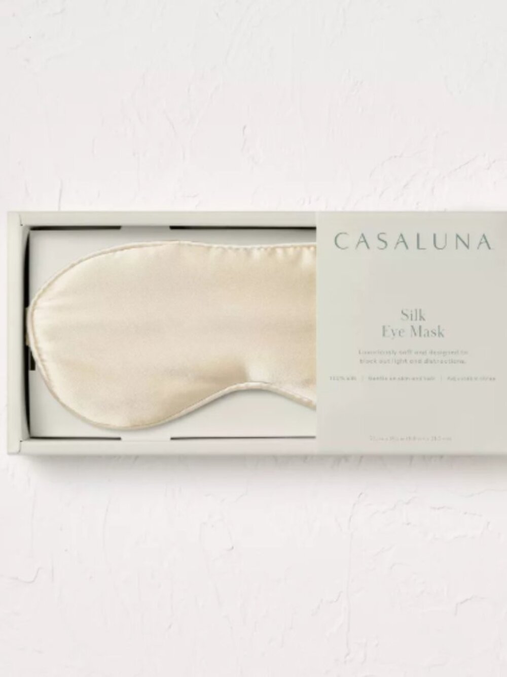 Solid Silk Eye Mask Natural - Casaluna